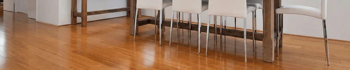 Professionally installed and refinished bamboo flooring in a residential home, showcasing smooth finish and natural wood tones in Atlanta, GA
