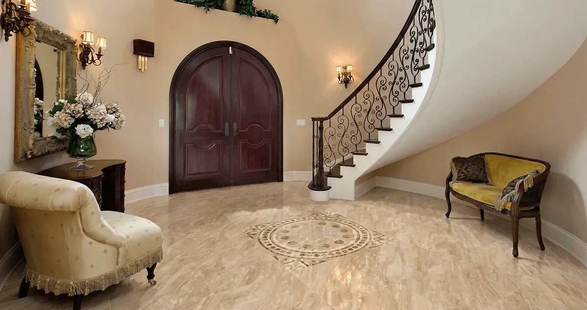 Entrance hall with professionally installed ceramic tile flooring in Atlanta GA