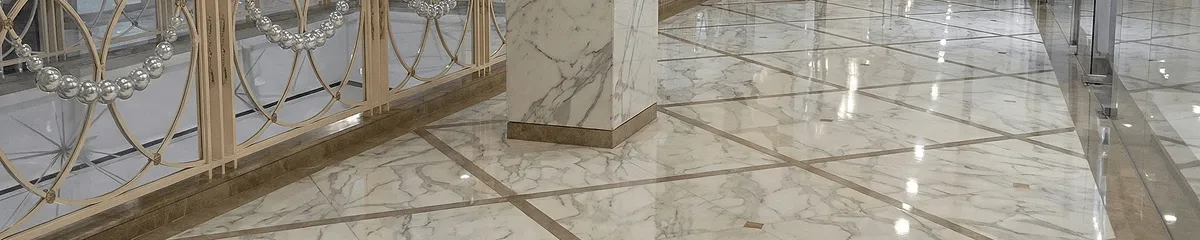 Beautiful marble floor professionally installed in Atlanta, GA